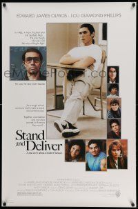5g838 STAND & DELIVER style A 1sh '87 Edward James Olmos teaches Lou Diamond Phillips!