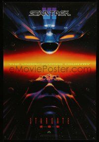 5g845 STAR TREK VI teaser 1sh '91 William Shatner, Leonard Nimoy, Stardate 12-13-91!