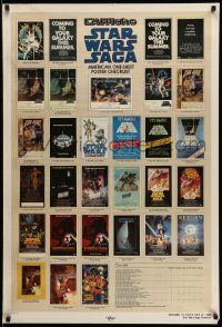 5g854 STAR WARS CHECKLIST 2-sided Kilian 1sh '85 great images of U.S. posters!