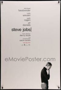 5g858 STEVE JOBS teaser DS 1sh '15 great isolated image of Michael Fassbender in the title role!