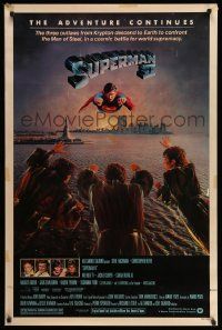 5g872 SUPERMAN II studio style 1sh '81 Christopher Reeve, Terence Stamp, great image of villains!