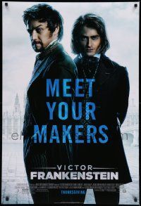 5g946 VICTOR FRANKENSTEIN style A advance DS 1sh '15 Radcliffe as Igor, McAvoy in the title role!