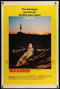 5g959 WALKABOUT int'l 1sh '71 sexy naked swimming Jenny Agutter, Nicolas Roeg Australian classic!
