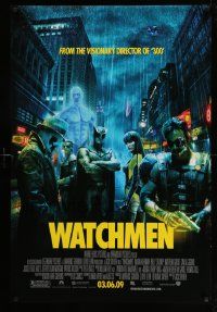 5g961 WATCHMEN advance DS 1sh '09 Zack Snyder, Billy Crudup, Jackie Earle Haley & Malin Akerman!