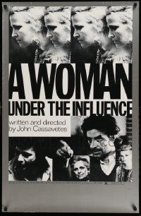 5g978 WOMAN UNDER THE INFLUENCE 26x39 1sh '74 images of John Cassavetes, Peter Falk, Gena Rowlands!