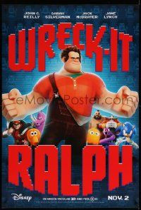 5g982 WRECK-IT RALPH advance DS 1sh '12 cool Disney animated video game movie, great image!
