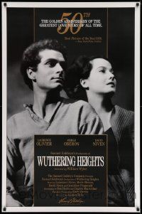 5g983 WUTHERING HEIGHTS 1sh R89 Laurence Olivier is torn with desire for Merle Oberon!