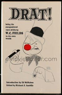 5h297 DRAT hardcover book '68 W.C. Fields view on life in his own words, Al Hirschfeld art!