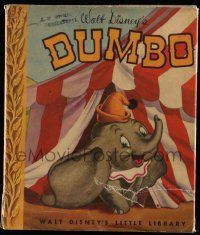 5h298 DUMBO hardcover book '47 from Walt Disney's Little Library, great color illustrations!