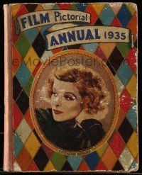 5h254 FILM PICTORIAL ANNUAL English hardcover book '35 filled with movie information & photos!