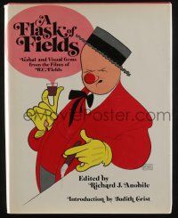 5h313 FLASK OF FIELDS hardcover book '72 from the films of W.C. Fields, Hirschfeld art!