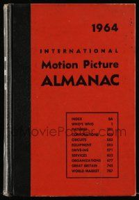 5h242 INTERNATIONAL MOTION PICTURE ALMANAC hardcover book '64 loaded with movie information!
