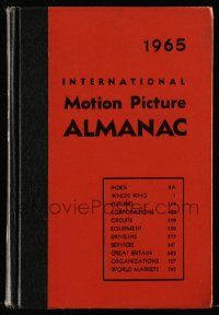 5h243 INTERNATIONAL MOTION PICTURE ALMANAC hardcover book '65 loaded with movie information!