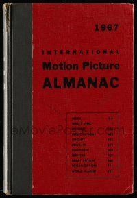 5h245 INTERNATIONAL MOTION PICTURE ALMANAC hardcover book '67 loaded with movie information!