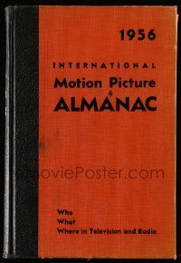 5h234 INTERNATIONAL MOTION PICTURE ALMANAC hardcover book '56 loaded with great information!