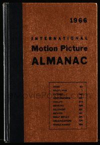 5h244 INTERNATIONAL MOTION PICTURE ALMANAC hardcover book '66 filled with movie information!