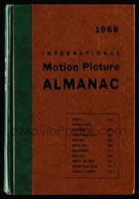 5h246 INTERNATIONAL MOTION PICTURE ALMANAC hardcover book '68 loaded with great information!