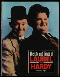 5h348 LIFE & TIMES OF LAUREL & HARDY hardcover book '92 illustrated biography of the comedy team!
