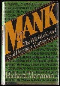 5h354 MANK hardcover book '78 The Wit, World and Life of Herman Mankiewicz, illustrated biography!