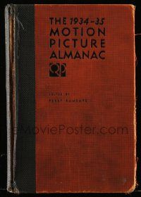 5h248 MOTION PICTURE ALMANAC hardcover book '35 loaded with great movie information!
