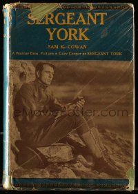 5h390 SERGEANT YORK hardcover book '41 Gary Cooper & Howard Hawks classic World War I movie!