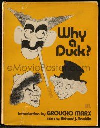 5h403 WHY A DUCK hardcover book '71 over 600 images of the Marx Bros., Al Hirschfeld cover art!