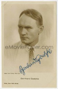 5h086 BERNHARD GOETZKE signed German Ross postcard '20s he was in six of Fritz Lang's best movies!