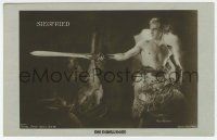 5h044 DIE NIBELUNGEN 672/1 German Ross postcard '24 Siegfried with his newly forged sword!