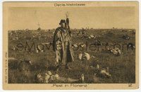5h098 DIE PEST IN FLORENZ German Ross postcard '19 monk by plague victims, written by Fritz Lang!
