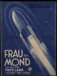 5h144 WOMAN IN THE MOON German program '29 Fritz Lang & von Harbou's Frau im Mond, cool rocket art!