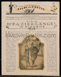 5h139 FILM UND BRETTL German magazine October 1919 article about The Plague of Florence!