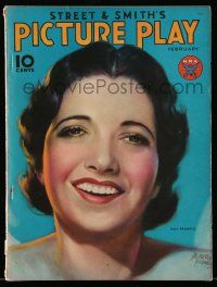 5h176 PICTURE PLAY magazine February 1934 great art of smiling Kay Francis by Albert Fisher!