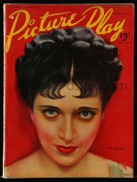 5h179 PICTURE PLAY magazine November 1937 great art of beautiful Kay Francis by Morr Kusnet!