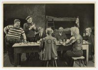 5h114 DR. MABUSE: THE GAMBLER German 5x7 Ross bookplate '35 men inspect money w/ magnifying glass!