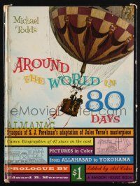 5h432 AROUND THE WORLD IN 80 DAYS hardcover souvenir program book '56 Jules Verne adventure epic!