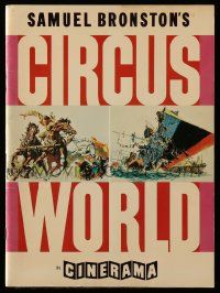 5h472 CIRCUS WORLD Cinerama souvenir program book '64 John Wayne, cool content & McCarthy artwork!