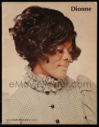 5h494 DIONNE WARWICK music concert souvenir program book '72 from one of her live performances!