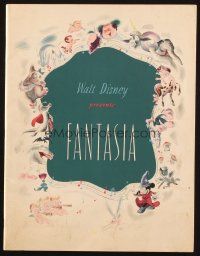5h507 FANTASIA souvenir program book '42 Mickey Mouse & others, Disney musical cartoon classic!
