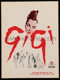 5h527 GIGI souvenir program book '58 art of Leslie Caron, Best Director & Best Picture winner!