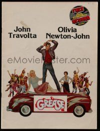 5h539 GREASE souvenir program book '78 John Travolta & Olivia Newton-John classic musical!