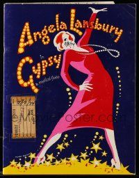 5h550 GYPSY stage play souvenir program book '73 Angela Lansbury on Broadway, Hilary Knight art!