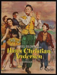 5h555 HANS CHRISTIAN ANDERSEN souvenir program book '53 art of Danny Kaye playing invisible flute!