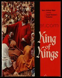 5h584 KING OF KINGS softcover souvenir program book '61 Nicholas Ray, Jeffrey Hunter as Jesus!