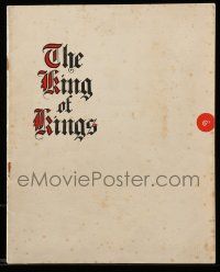 5h582 KING OF KINGS English souvenir program book '27 Cecil B. DeMille, H.B. Warner as Jesus Christ