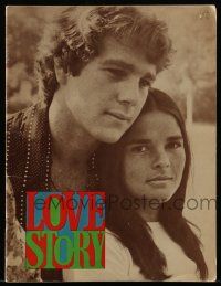 5h604 LOVE STORY souvenir program book '70 Ali MacGraw & Ryan O'Neal, classic romance!