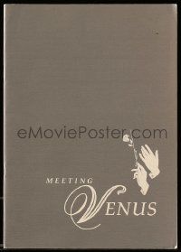 5h614 MEETING VENUS English souvenir program book '91 Glenn Close, Niels Arestrup, romantic musical