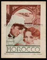 5h620 MOROCCO Australian souvenir program book '30 Gary Cooper & sexy Marlene Dietrich, ultra rare!