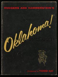 5h633 OKLAHOMA TODD-AO souvenir program book '56 Gordon MacRae, Shirley Jones, Rodgers & Hammerstein