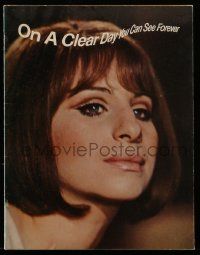 5h635 ON A CLEAR DAY YOU CAN SEE FOREVER souvenir program book '70 Barbra Streisand, different!