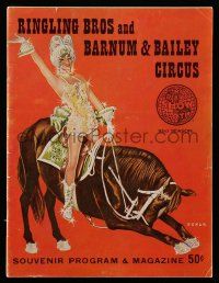 5h657 RINGLING BROS & BARNUM & BAILEY CIRCUS souvenir program book '63 circus images + Bomar art!
